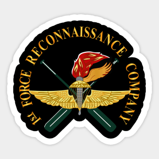 1st Force Recon Company wo FMF PAC -BckGrd Sticker